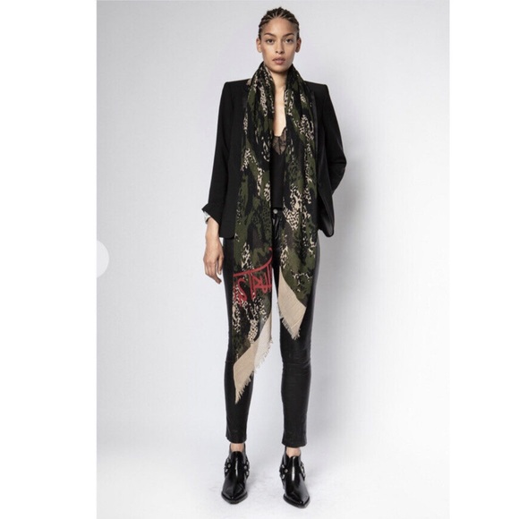 Zadig Voltaire delta camou Leo Scarf - Picture 2 of 5